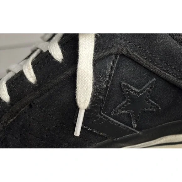 Converse OneStar Sneaker Men 7 Women 8.5 Black ProOX Suede Leather Low Lace Vtg. - Picture 3 of 10